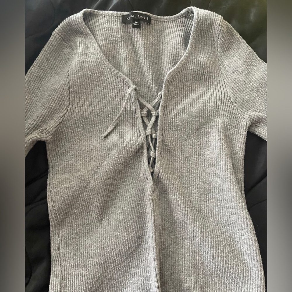 Kendall + Kylie Gray Sweater